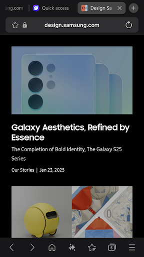 Samsung İnternet Brauzerinin Beta versiyası